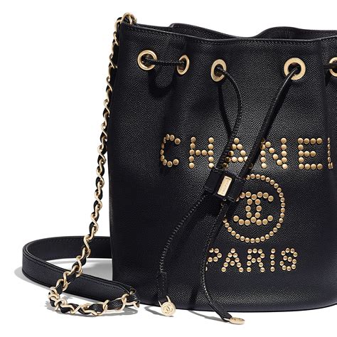 chanel calfskin flap bag 2018|Chanel grained calfskin drawstring bag.